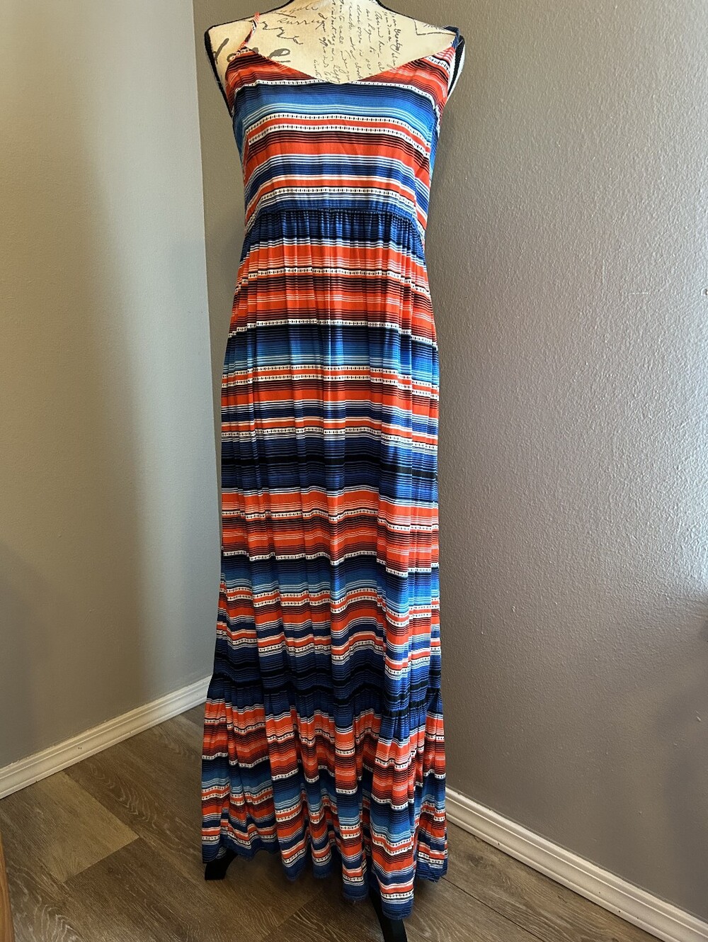 attention XL R/W/B Maxi Dress